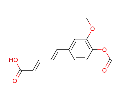 2,4-Pentadienoic acid, 5-[4-(acetyloxy)-3-methoxyphenyl]-, (E,E)-
