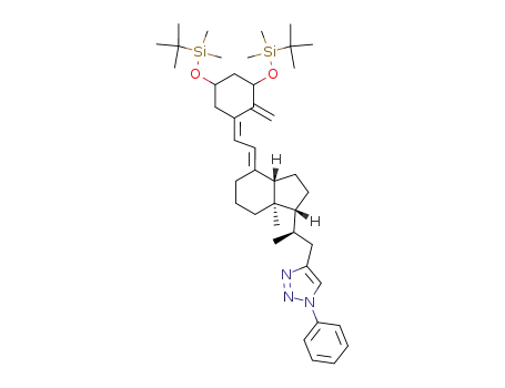4-((R)-2-{(1R,3aS,7aR)-4-[2-[3,5-Bis-(tert-butyl-dimethyl-silanyloxy)-2-methylene-cyclohex-(Z)-ylidene]-eth-(E)-ylidene]-7a-methyl-octahydro-inden-1-yl}-propyl)-1-phenyl-1H-[1,2,3]triazole