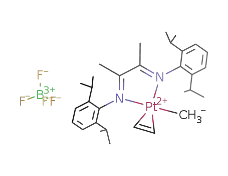 [PtMe(N,N'-bis(2,6-diisopropylphenyl)butane-2,3-diimine)(ethylene)]BF<sub>4</sub>