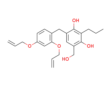 4-(2,4-bis-allyloxy-benzyl)-6-hydroxymethyl-2-propyl-benzene-1,3-diol