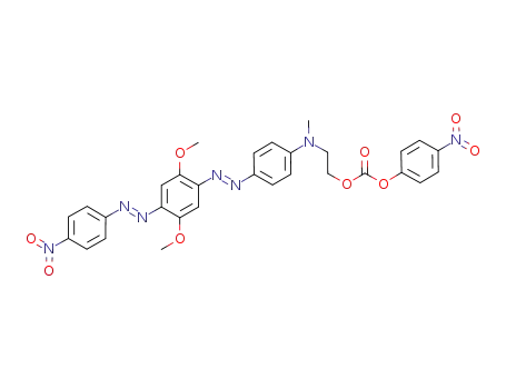 2-((4-((E)-(2,5-dimethoxy-4-((E)-(4-nitrophenyl)diazenyl)phenyl)diazenyl)phenyl)(methyl)amino)ethyl 4-nitrophenyl carbonate