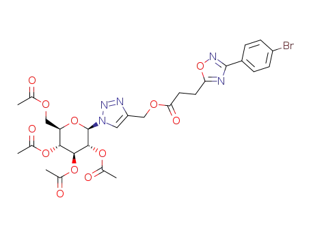 O-{[1-(2,3,4,6-tetra-O-acetyl-β-D-glucopyranosyl)-1H-1,2,3-triazol-4-yl]methyl}-3-[3-(4-bromo-phenyl)-1,2,4-oxadiazol-5-yl]propanoate
