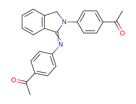 Ethanone,1-[4-[[2-(4-acetylphenyl)-2,3-dihydro-1H-isoindol-1-ylidene]amino]phenyl]- cas  60025-39-0