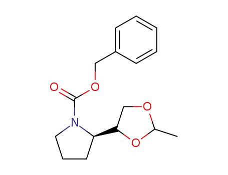 (2R)-phenylmethyl 2-(2-methyl-1,3-dioxolan-4-yl)pyrrolidine-1-carboxylate
