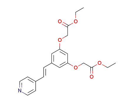 Acetic acid,
2,2'-[[5-[(1E)-2-(4-pyridinyl)ethenyl]-1,3-phenylene]bis(oxy)]bis-, diethyl
ester