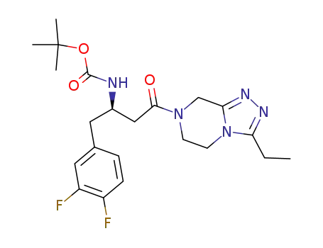Carbamic acid,
[(1R)-1-[(3,4-difluorophenyl)methyl]-3-(3-ethyl-5,6-dihydro-1,2,4-triazolo[
4,3-a]pyrazin-7(8H)-yl)-3-oxopropyl]-, 1,1-dimethylethyl ester