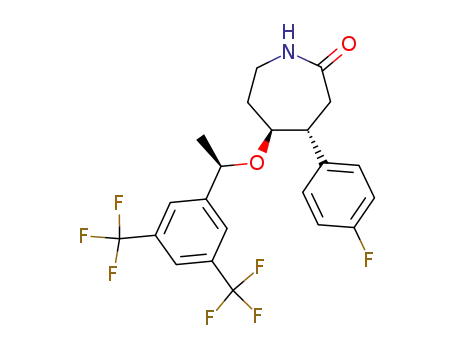 (4R,5S)-5-[(R)-1-(3,5-Bis-trifluoromethyl-phenyl)-ethoxy]-4-(4-fluoro-phenyl)-azepan-2-one