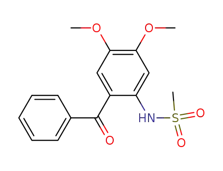 Molecular Structure of 924635-63-2 (Methanesulfonamide, N-(2-benzoyl-4,5-dimethoxyphenyl)-)