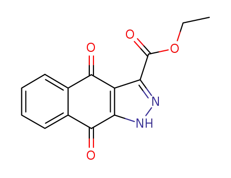 Molecular Structure of 7770-21-0 (ethyl 4,9-dioxo-4,9-dihydro-2H-benzo[f]indazole-3-carboxylate)