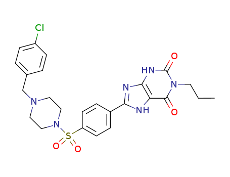 8-[4-[4-(4-Chlorobenzyl)piperazide-1-sulfonyl)phenyl]]-1-propylxanthine