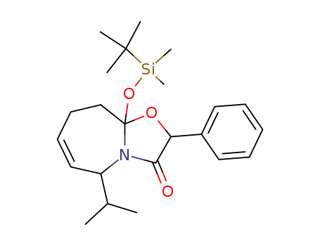 9a-(<i>tert</i>-butyl-dimethyl-silanyloxy)-5-isopropyl-2-phenyl-5,8,9,9a-tetrahydro-oxazolo[3,2-<i>a</i>]azepin-3-one
