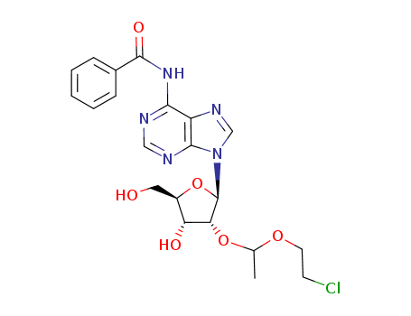 Adenosine, N-benzoyl-2'-O-[1-(2-chloroethoxy)ethyl]-