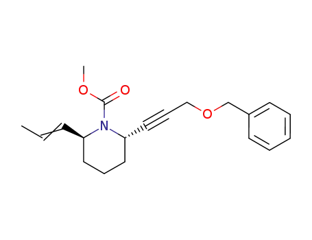 1-Piperidinecarboxylic acid,
2-[3-(phenylmethoxy)-1-propynyl]-6-(1-propenyl)-, methyl ester, (2S,6S)-
