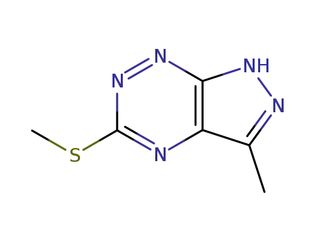 Molecular Structure of 497836-76-7 (1H-Pyrazolo[4,3-e][1,2,4]triazine, 3-methyl-5-(methylthio)-)