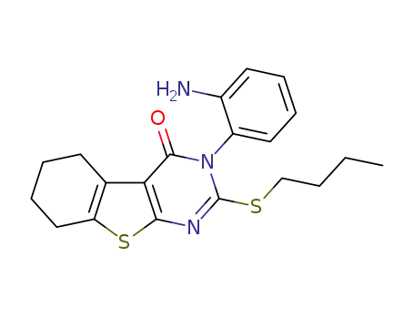 3-(2-aminophenyl)-2-butylthio-5,6,7,8-tetrahydrobenzothieno[2,3-d]-pyrimidin-4(3H)-one