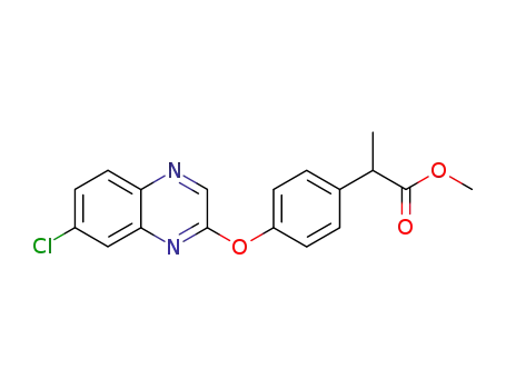 Molecular Structure of 857903-64-1 (methyl 2-{4-[(7-chloro-2-quinoxalinyl)oxy]phenyl}propionate)