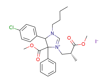 Molecular Structure of 1255528-47-2 (C<sub>26</sub>H<sub>32</sub>ClN<sub>2</sub>O<sub>4</sub><sup>(1+)</sup>*I<sup>(1-)</sup>)