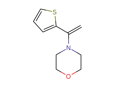 Molecular Structure of 55482-81-0 (Morpholine, 4-[1-(2-thienyl)ethenyl]-)