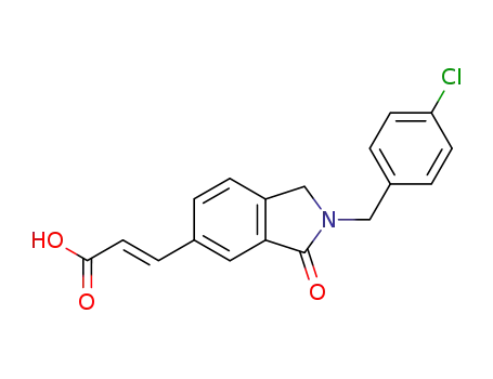 (E)-3-(2-(4-chlorobenzyl)-1-oxoisoindolin-6-yl)acrylic acid