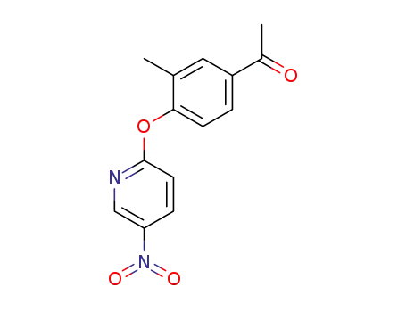 Molecular Structure of 758706-59-1 (1-{3-methyl-4-[(5-nitropyridin-2-yl)oxy]phenyl}ethanone)