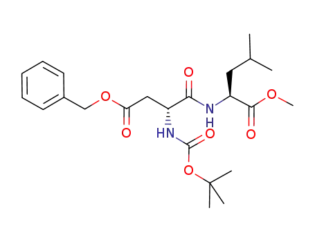 Molecular Structure of 1035609-64-3 (N-[(R)-3-benzyloxycarbonyl-2-tert-butoxycarbonylaminopropanoyl]-L-leucine methyl ester)