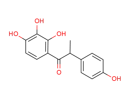 Molecular Structure of 1173910-03-6 (1-(2,3,4-dihydroxyphenyl)-2-(4'-hydroxyphenyl)-1-propanone)