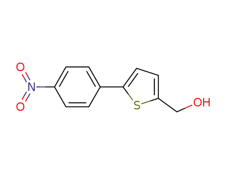 Molecular Structure of 89250-01-1 (2-Thiophenemethanol, 5-(4-nitrophenyl)-)