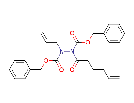 Molecular Structure of 802909-28-0 (1,2-Hydrazinedicarboxylic acid, 1-(1-oxo-5-hexenyl)-2-(2-propenyl)-,
bis(phenylmethyl) ester)
