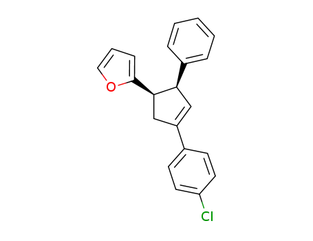 cis-1-(4-chlorophenyl)-4(R)-(furan-2-yl)-3(S)-phenylcyclopent-1-ene