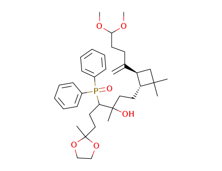 1-[(1R,4S)-4-(4,4-Dimethoxy-1-methylene-butyl)-2,2-dimethyl-cyclobutyl]-4-(diphenyl-phosphinoyl)-3-methyl-6-(2-methyl-[1,3]dioxolan-2-yl)-hexan-3-ol