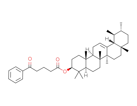 Molecular Structure of 1146582-50-4 (4,4,6a,6b,8a,11,12,14b-octamethyl-1,2,3,4,4a,5,6,6a,6b,7,8,8a,9,10,11,12,12a,14,14a,14b-icosahydropicen-3-yl 5-oxo-5-phenylpentanoate)