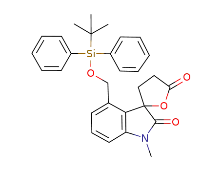 3-[4-(tert-butyldiphenylsilyloxymethyl)-3-hydroxy-1-methyl-2-oxoindolin-3-yl]propanoic acid lactone