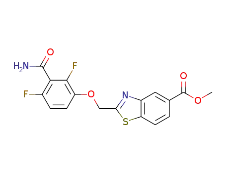 methyl 2-[(3-carbamoyl-2,4-difluorophenoxy)methyl]-1,3-benzothiazole-5-carboxylate