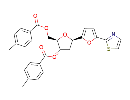 1β-[5-(thiazol-2-yl)furan-2-yl]-1,2-dideoxy-3,5-di-O-p-toluoyl-D-ribofuranose