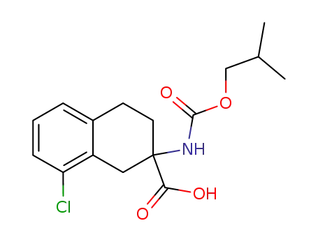 Molecular Structure of 827023-48-3 (2-Naphthalenecarboxylic acid,
8-chloro-1,2,3,4-tetrahydro-2-[[(2-methylpropoxy)carbonyl]amino]-)
