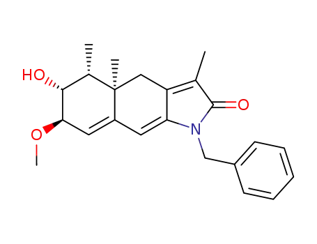 Molecular Structure of 209332-44-5 ((4aR,5R,6R,7R)-1-Benzyl-6-hydroxy-7-methoxy-3,4a,5-trimethyl-1,4,4a,5,6,7-hexahydro-benzo[f]indol-2-one)