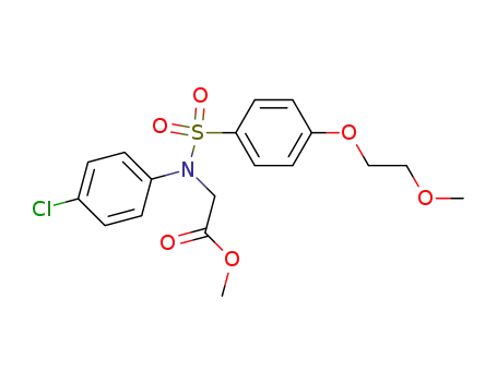 Molecular Structure of 1026481-16-2 (({[4-(2-methoxyethoxy)phenyl]sulfonyl}-4-chloroanilino)acetate)
