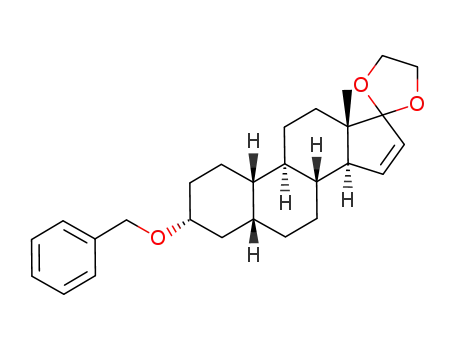 Molecular Structure of 876017-51-5 (3α-benzyloxy-5β-estr-15-en-17-ethylene ketal)