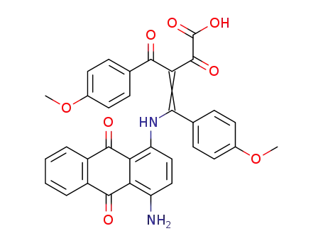 4-[(4-amino-9,10-dioxo-9,10-dihydroanthracen-1-yl)amino]-3-(4-methoxybenzoyl)-4-(4-methoxyphenyl)-2-oxobut-3-enoic acid