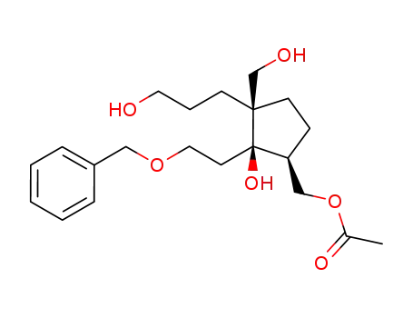 (1S,2R,3S)-1-acetoxymethyl-2-(2-(benzyloxy)ethyl)-2-hydroxy-3-(hydroxymethyl)-3-(3-hydroxypropyl)cyclopentane