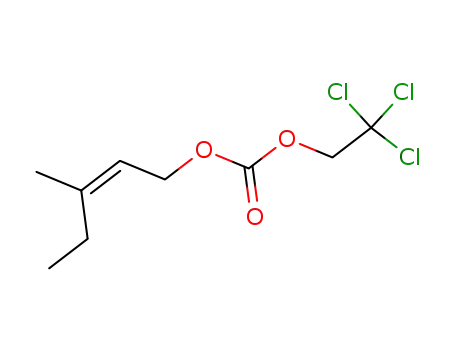 Molecular Structure of 821006-37-5 (Carbonic acid, (2Z)-3-methyl-2-pentenyl 2,2,2-trichloroethyl ester)