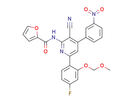 N-{3-cyano-6-[4-fluoro-2-(methoxymethoxy)phenyl]-4-(3-nitrophenyl)pyridin-2-yl}furan-2-carboxamide