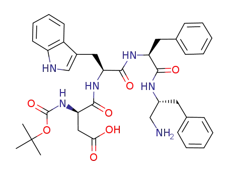 <i>N</i>-[1-[1-(1-aminomethyl-2-phenyl-ethylcarbamoyl)-2-phenyl-ethylcarbamoyl]-2-(1<i>H</i>-indol-3-yl)-ethyl]-3-<i>tert</i>-butoxycarbonylamino-succinamic acid