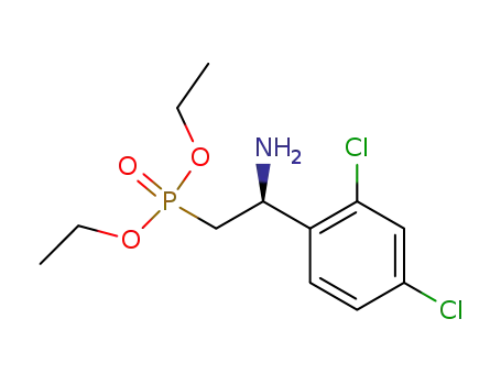 Molecular Structure of 827321-06-2 (Phosphonic acid, [(2S)-2-amino-2-(2,4-dichlorophenyl)ethyl]-, diethyl
ester)