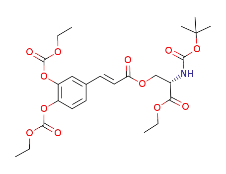 O-(3,4-diethoxycarbonylcaffeoyl)-N-tert-butoxycarbonyl-L-serine ethyl ester