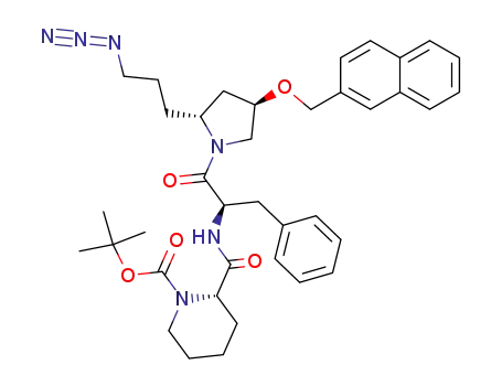 (S)-tert-butyl 2-((R)-1-((2R,4R)-2-(3-azidopropyl)-4-(naphthalen-2-ylmethoxy)pyrrolidin-1-yl)-1-oxo-3-phenylpropan-2-ylcarbamoyl)piperidine-1-carboxylate