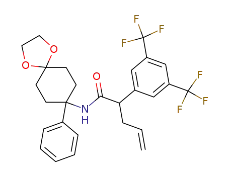 2-(3,5-bis-trifluoromethyl-phenyl)-pent-4-enoic acid (8-phenyl-1,4-dioxa-spiro[4.5]dec-8-yl)-amide