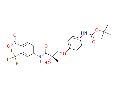 Carbamic acid,
[4-[(2S)-2-hydroxy-2-methyl-3-[[4-nitro-3-(trifluoromethyl)phenyl]amino]-3
-oxopropoxy]phenyl]-, 1,1-dimethylethyl ester