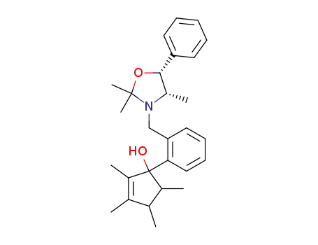 2,3,4,5-Tetramethyl-1-[2-((4S,5R)-2,2,4-trimethyl-5-phenyl-oxazolidin-3-ylmethyl)-phenyl]-cyclopent-2-enol