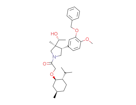 1-((3S,4S)-3-((R)-1-hydroxyethyl)-4-(3-(benzyloxy)-4-methoxyphenyl)-3-methyl-pyrrolidin-1-yl)-2-((1R,2S,5R)-2-isopropyl-5-methylcyclohexyloxy)ethanone